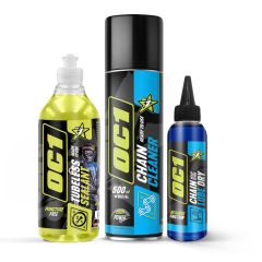 OC1 Drivetrain Bundle - Tubeless Sealant, Chain Lube Dry, Chain Cleaner