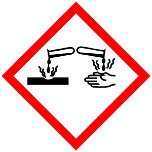 Gevarensymbool GHS05 – bijtend